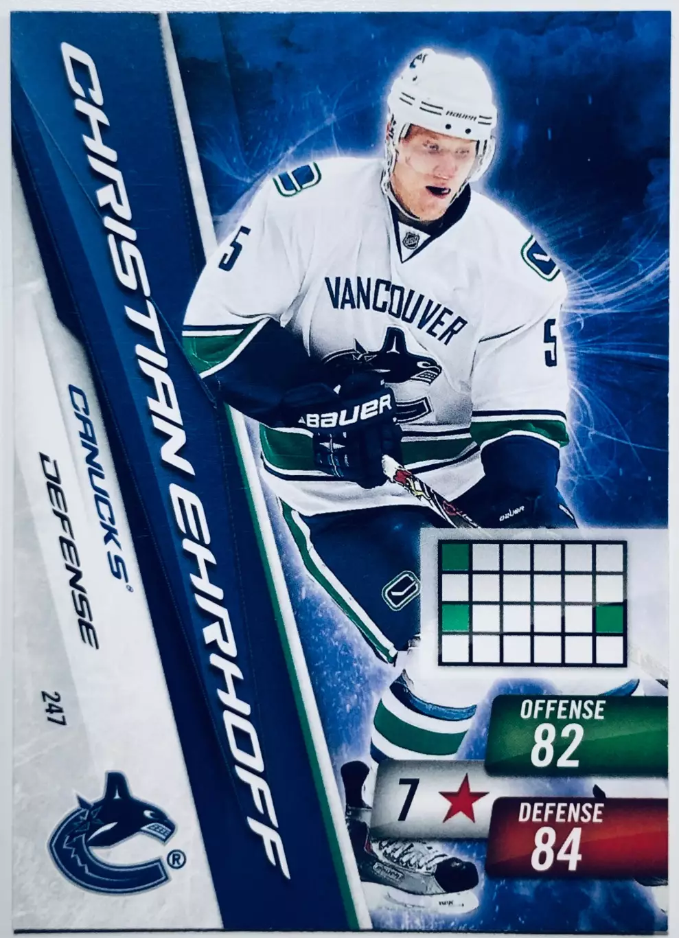 Карточка Christian Ehrhoff Vancouver Canucks