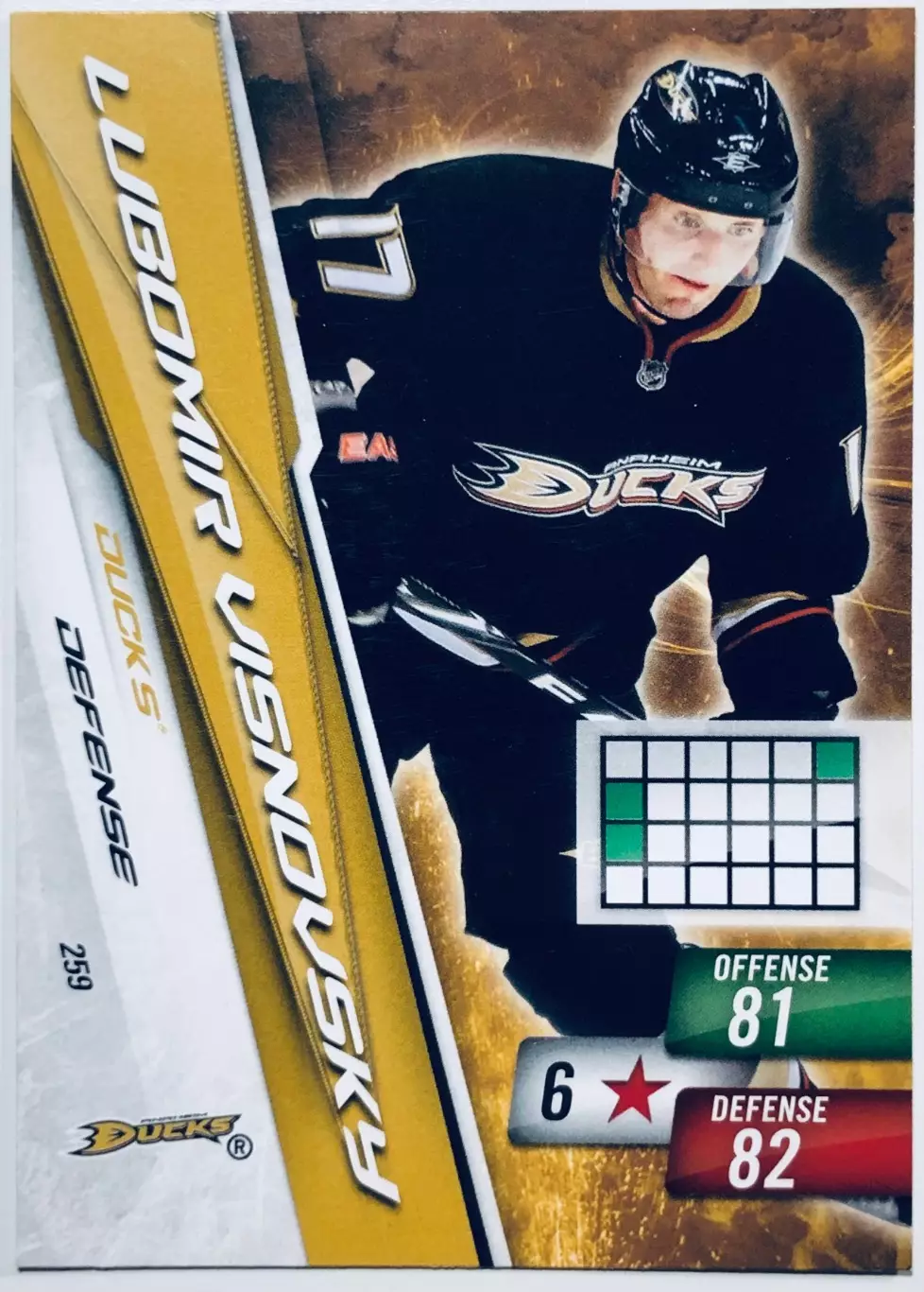 Карточка Lubomir Visnovsky Anaheim Mighty Ducks