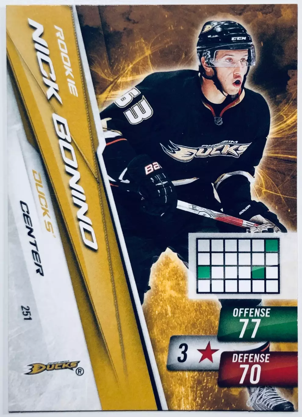 Карточка Nick Bonino Anaheim Mighty Ducks