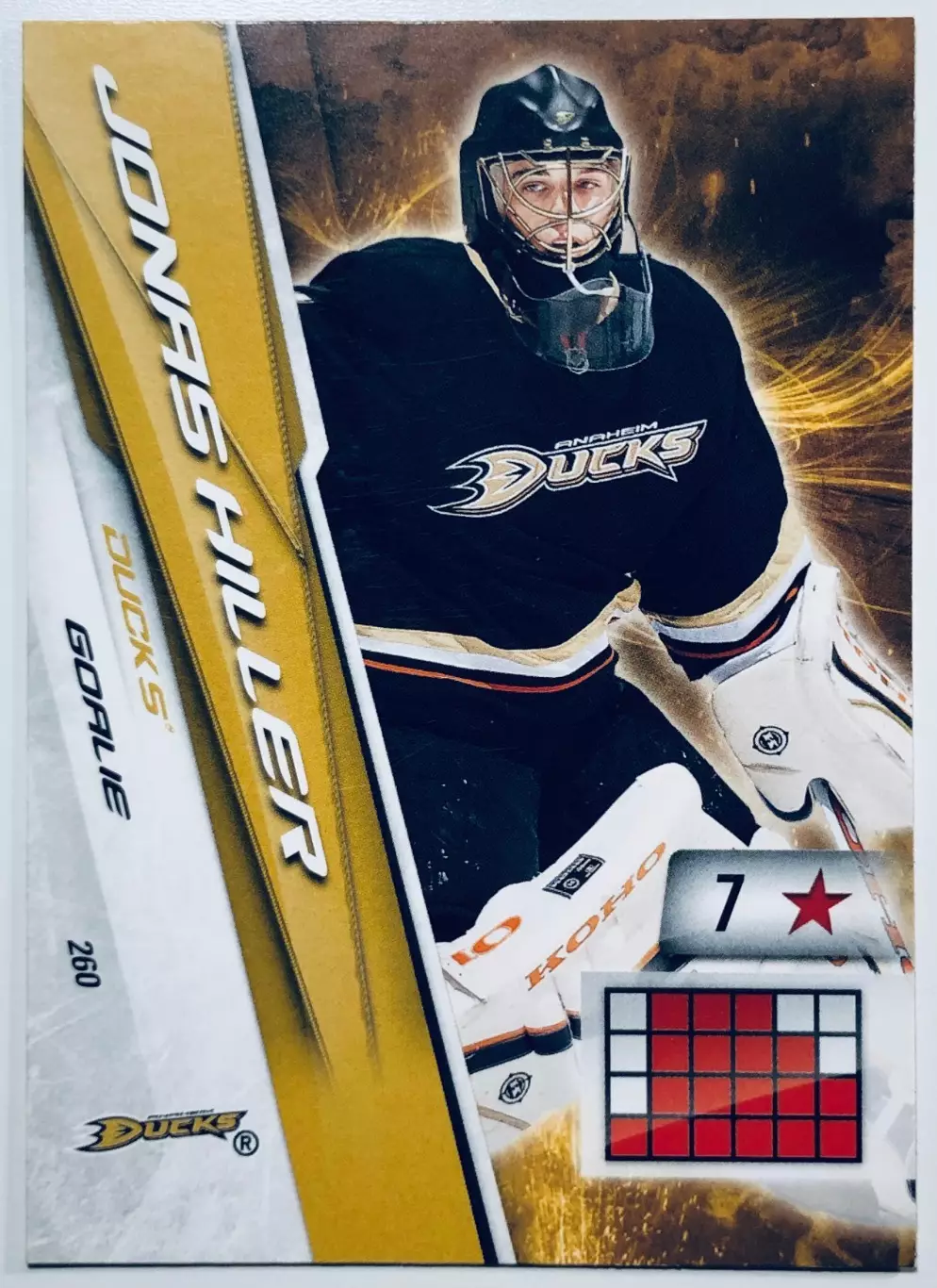 Карточка Jonas Hiller Anaheim Mighty Ducks