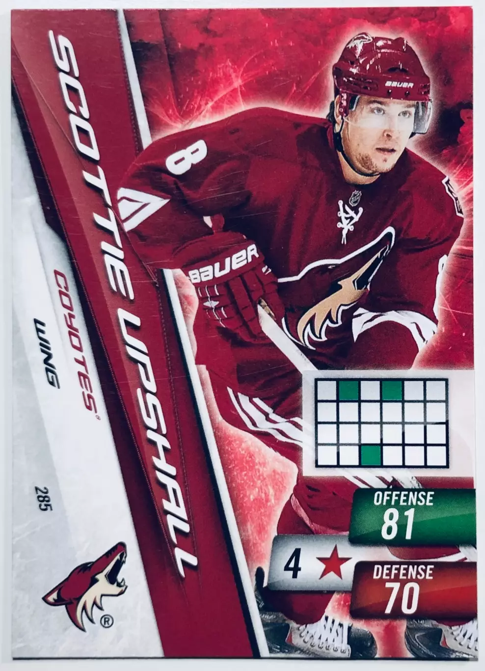 Карточка Scottie Upshall Phoenix Coyotes