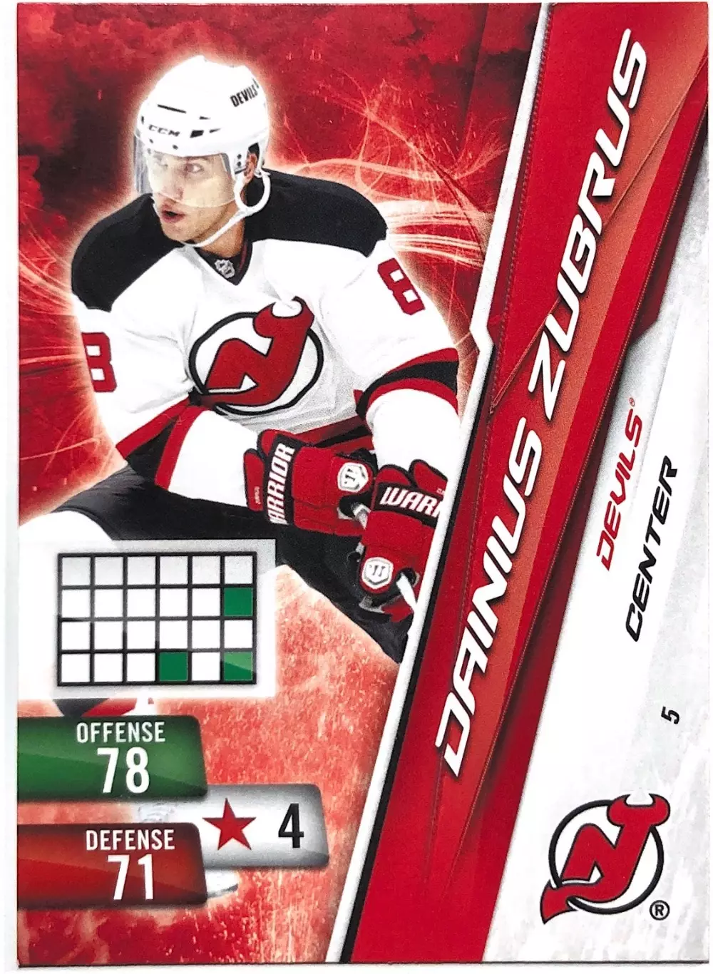 Карточка Dainius Zubrus New Jersey Devils