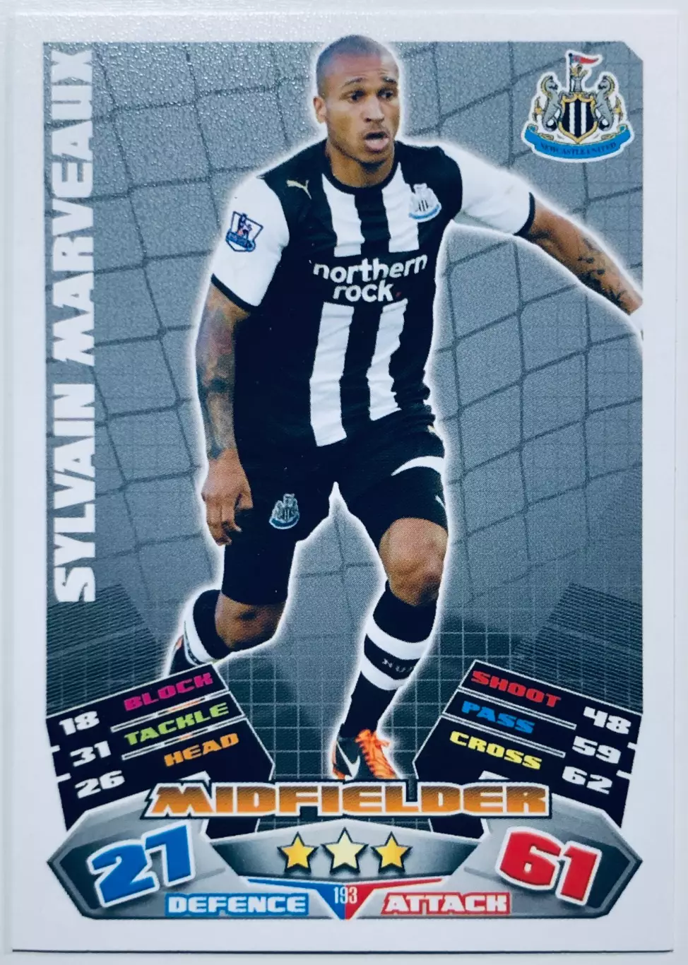 Карточка Sylvain Marveaux Newcastle United