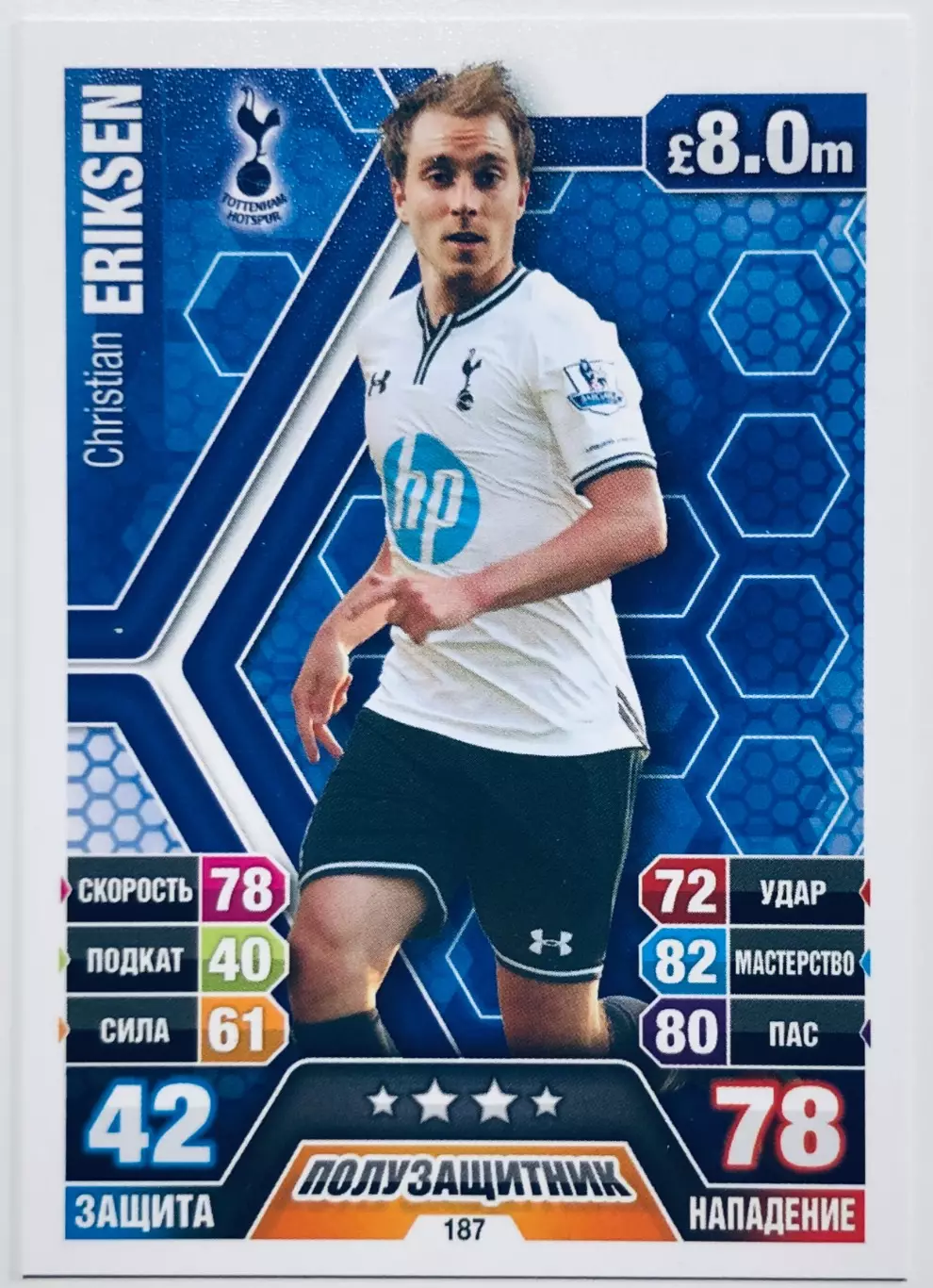 Карточка Christian Eriksen Tottenham Hotspur