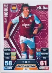 Карточка Mark Noble West Ham United FC