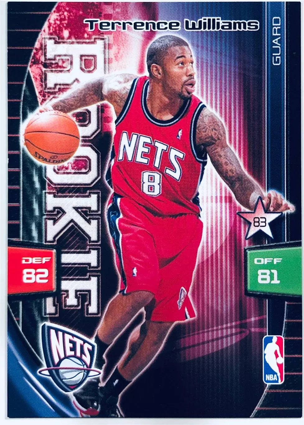 Карточка Terrence Williams New Jersey Nets