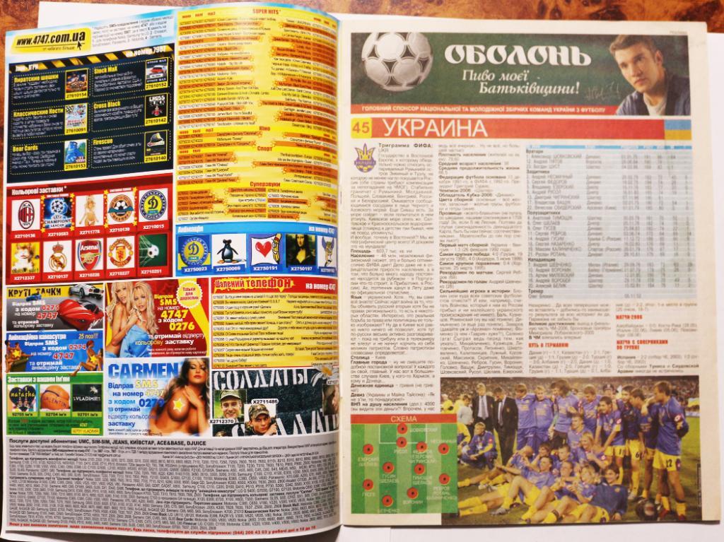 Журнал Футбол - 2006 Спецвыпуск № 6 (53) Чемпионат Мира 2006 Сборная Украины 1