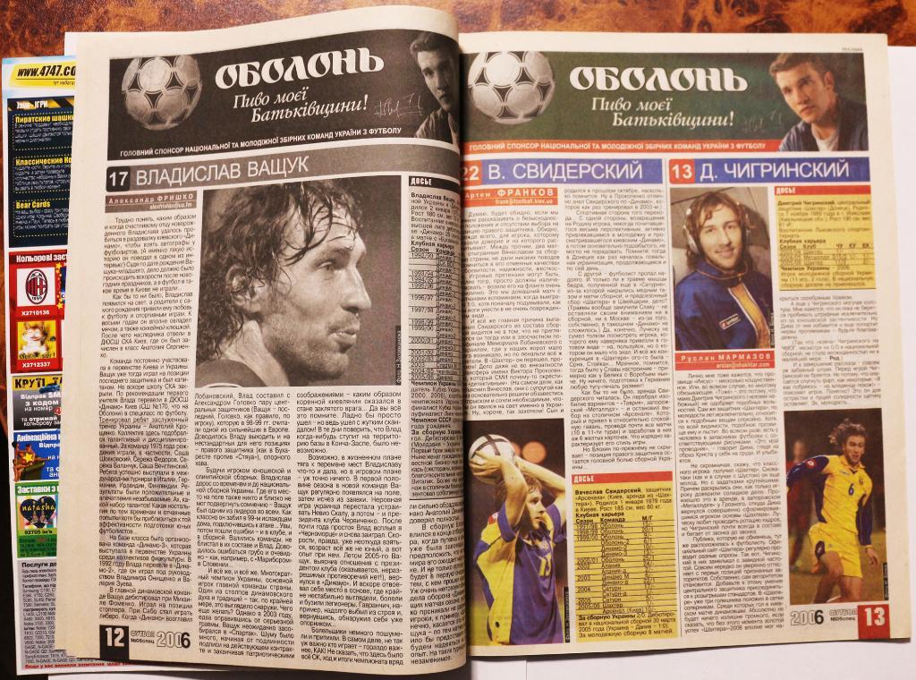 Журнал Футбол - 2006 Спецвыпуск № 6 (53) Чемпионат Мира 2006 Сборная Украины 3