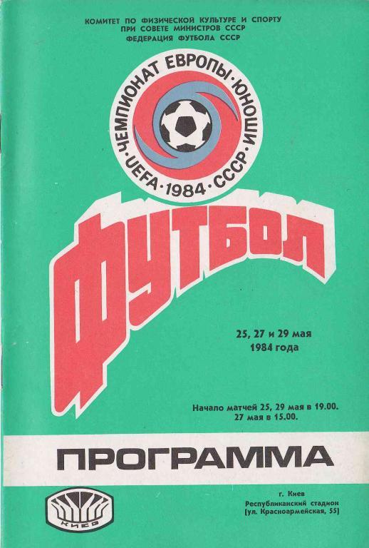 Чемпионат Европы среди юношей 1984. Киевская группа.