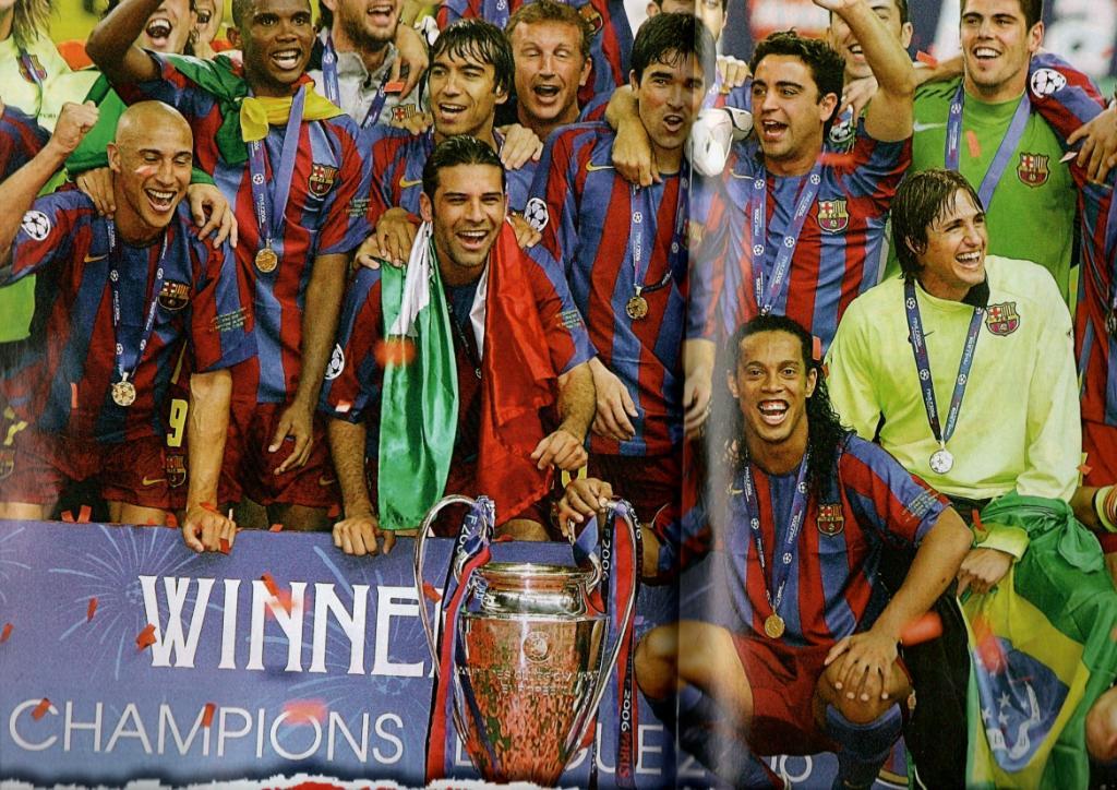 Матч. Май 1996. Постер Барселоны и 8 игроков внутри. 1