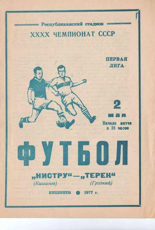 Нистру Кишинев - Терек 1977
