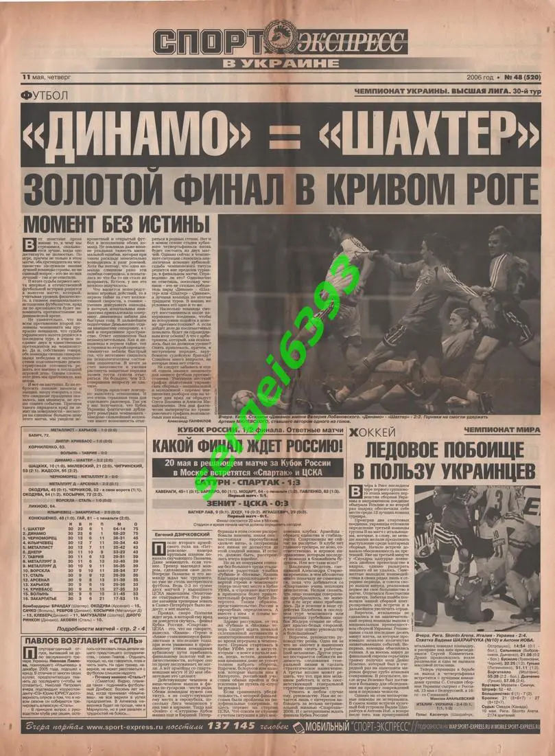 Спорт-Экспресс в Украине. 11.05.2006.