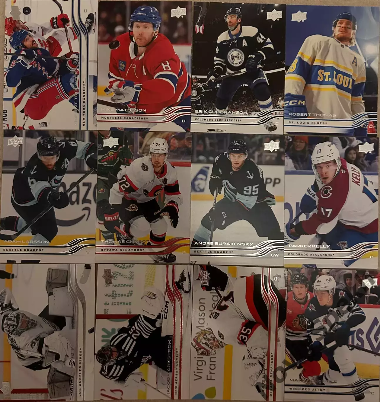 Лот карточек НХЛ 100 шт NHL рандом