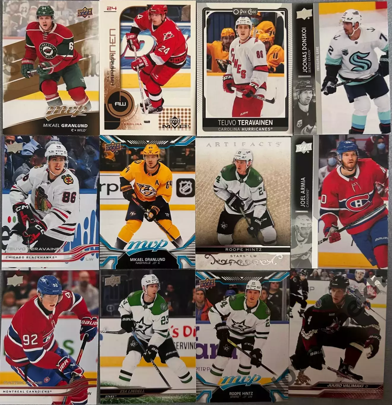 Лот карточек НХЛ 100 шт NHL рандом 1