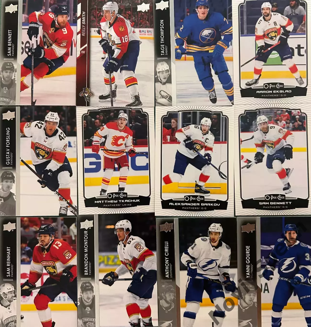 Лот карточек НХЛ 100 шт NHL рандом 5
