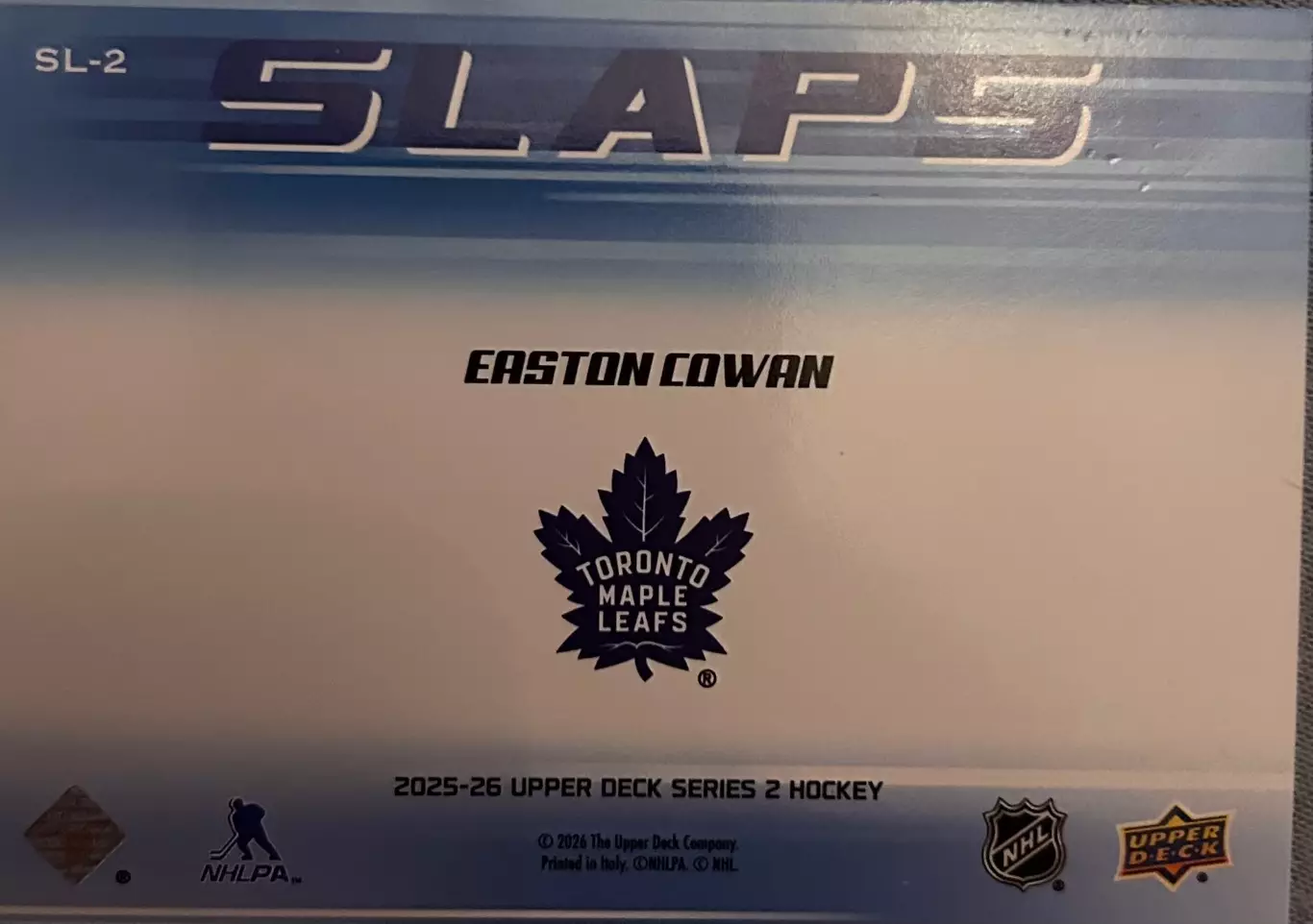 Easton Cowan Toronto Maple Leafs - Торонто НХЛ/NHL Истон Коуэн young guns rookie 1