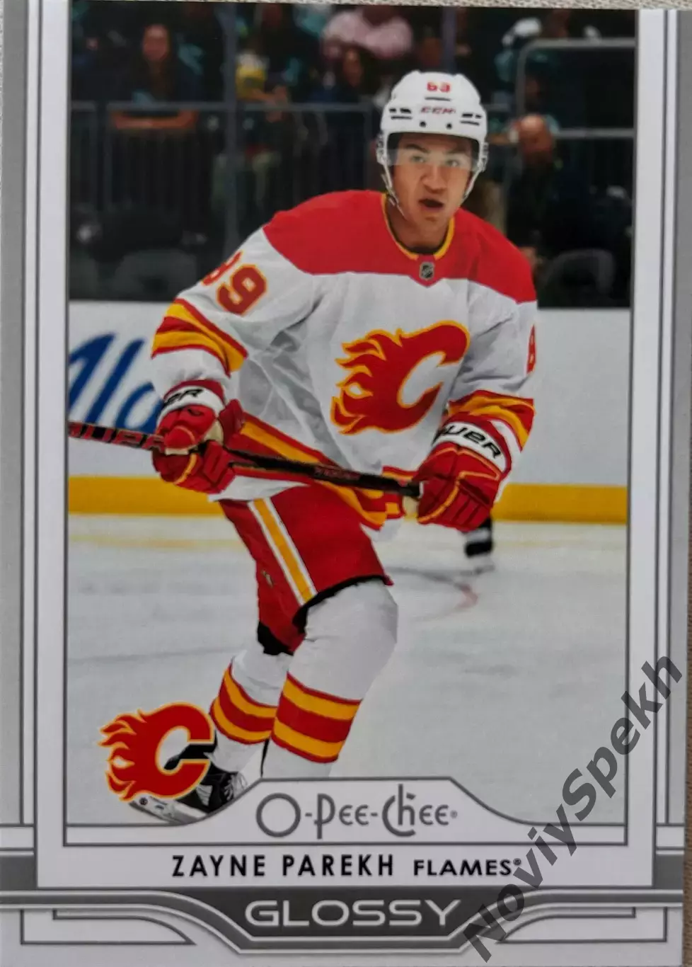 Zayne Parekh-Зейн Парех Calgary Flames -Калгари Флэймз НХЛ/NHL Young guns Glossy