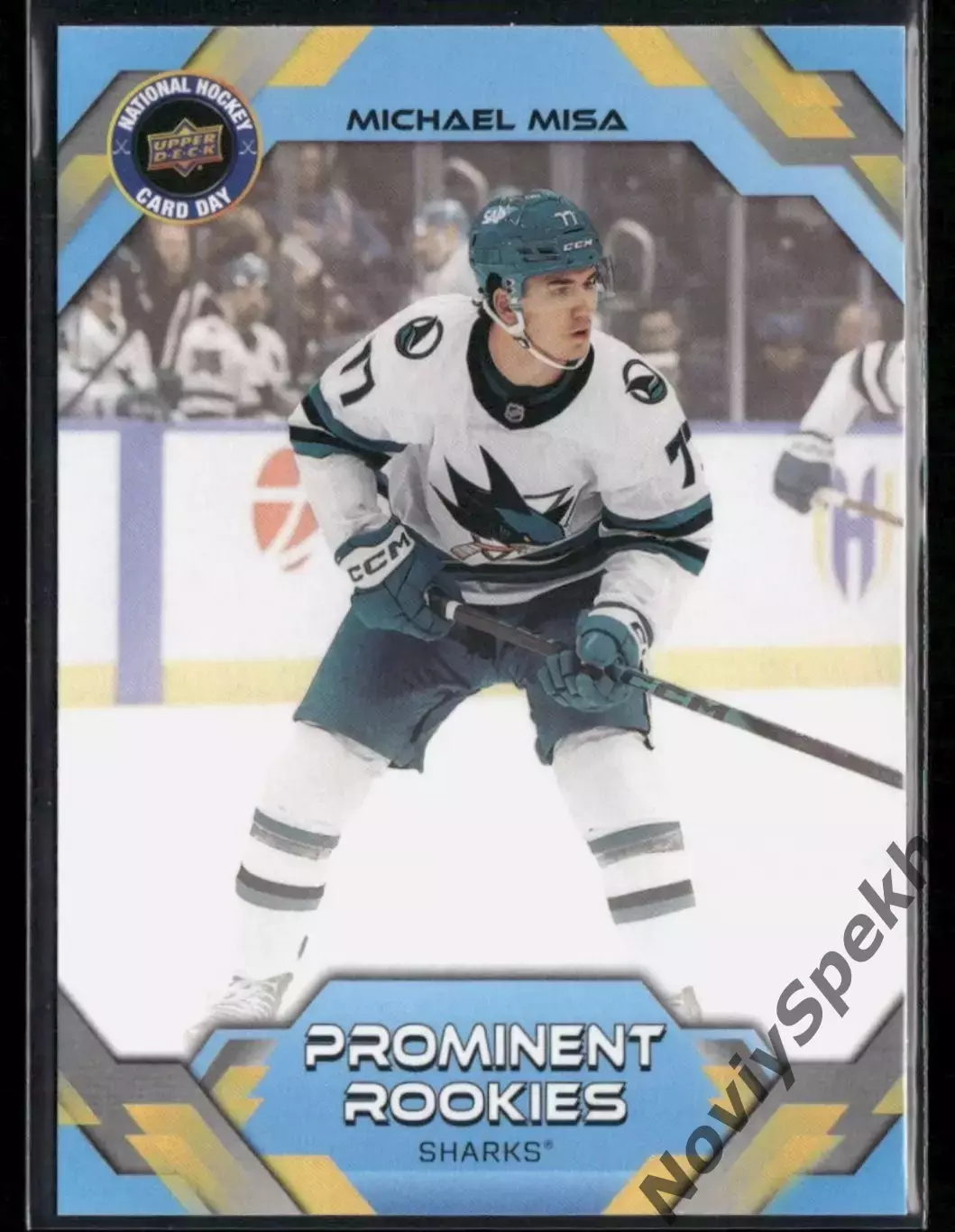 Карточка NHL Michael Misa San Jose Sharks/Майкл Миса Сан-Хосе НХЛ