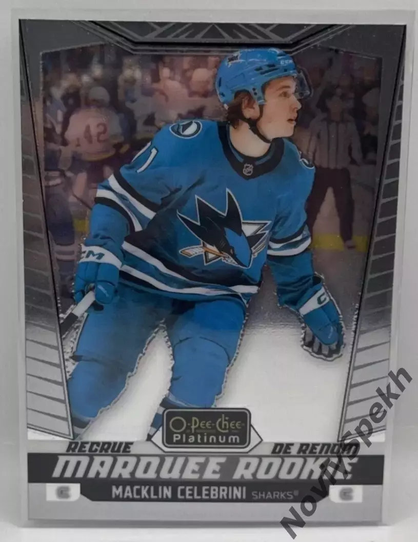 Карточка NHL Macklin Celebrini San Jose Sharks/ Маклин Селебрини Сан-Хосе НХЛ