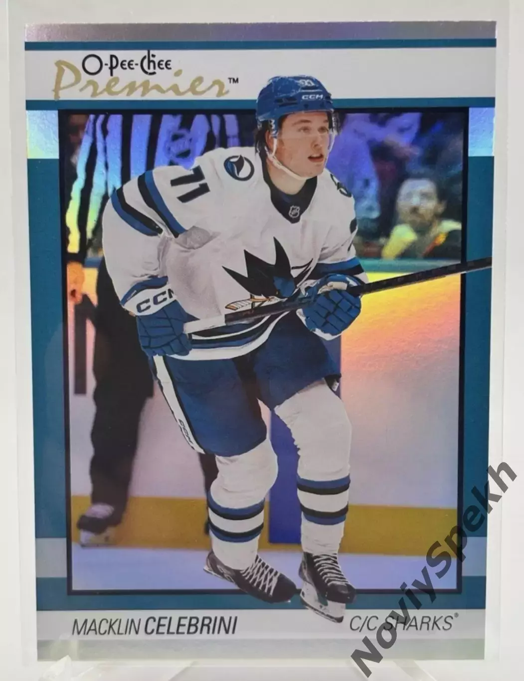 Карточка NHL Macklin Celebrini San Jose Sharks/Маклин Селебрини Сан-Хосе НХЛ