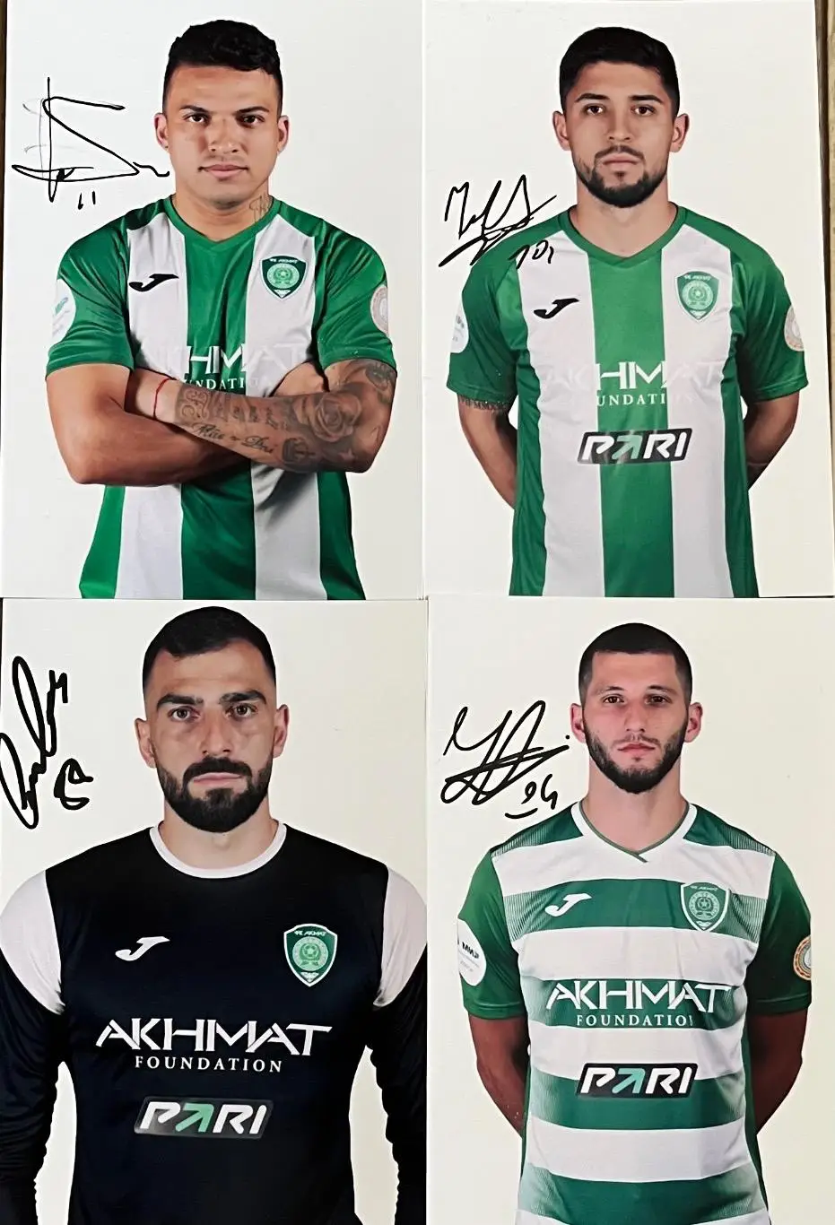 Автографы футболистов фк Ахмат 4