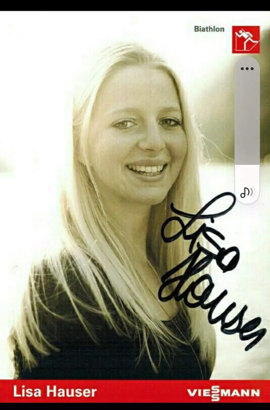 Лиза Тереза Хаузер автограф-карта биатлон