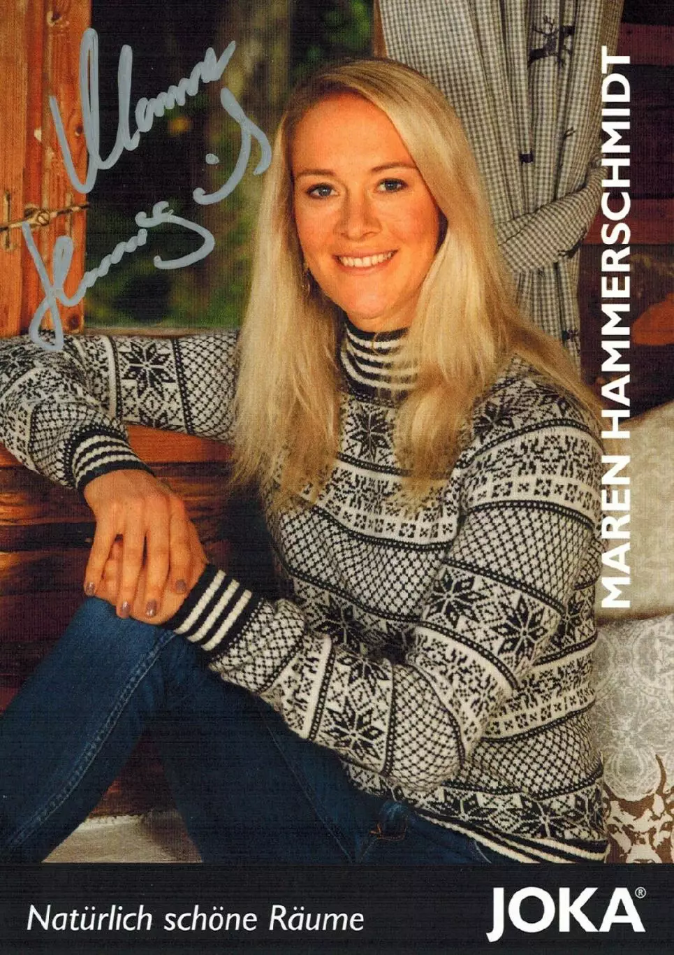 Марен Хаммершмидт автограф-карта биатлон