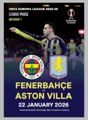 ФЕНЕРБАХЧЕ Турция - АСТОН ВИЛЛА Англия 22 января 2026 ЛЕ ФАН 12 стр + офиц ТШ