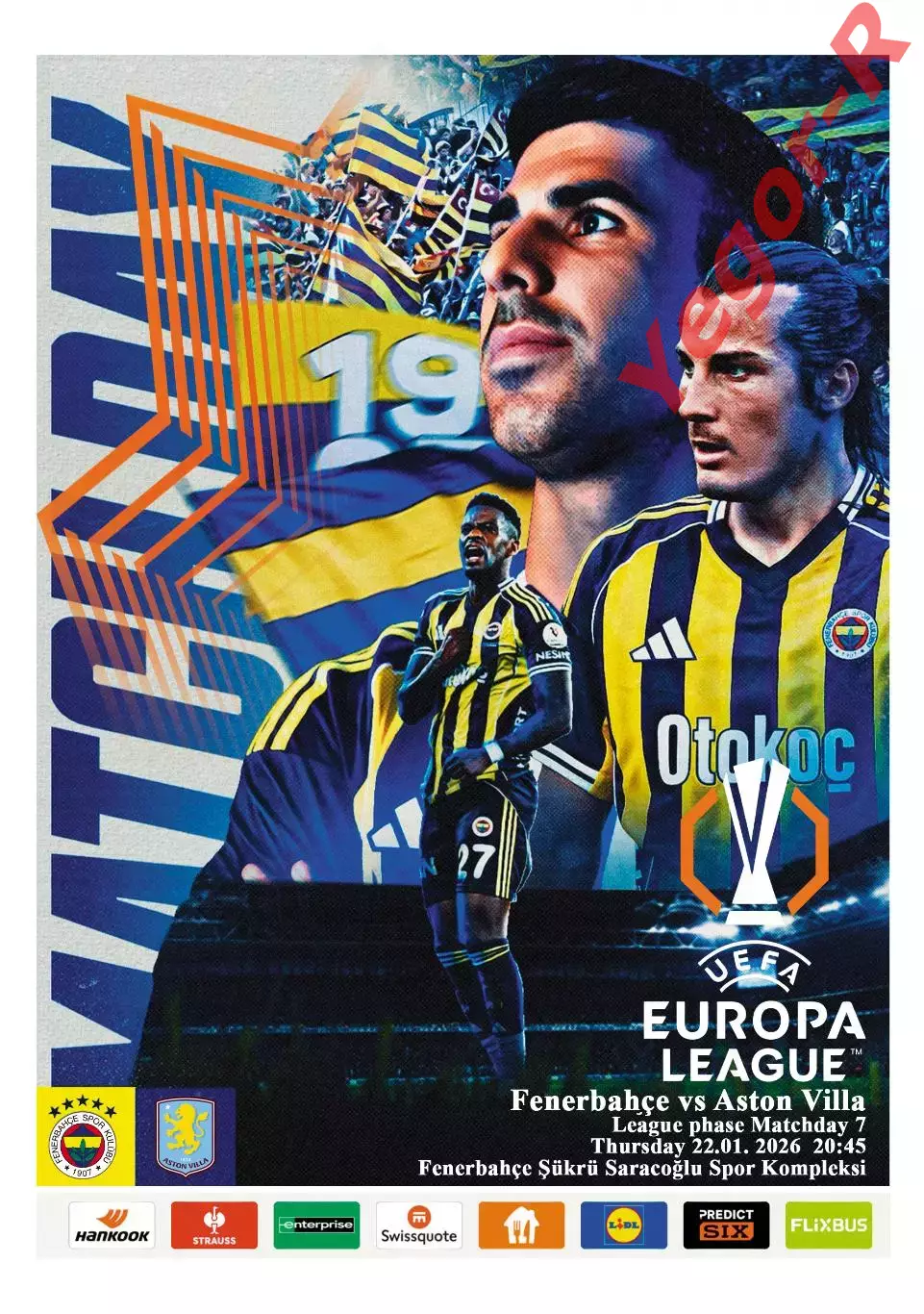 ФЕНЕРБАХЧЕ Турция - АСТОН ВИЛЛА Англия 22 января 2026 ЛЕ ФАН 16 стр + офиц ТШ