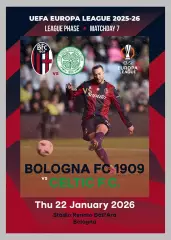 БОЛОНЬЯ Италия - СЕЛТИК Глазго Шотландия 22 января 2026 ЛЕ ФАН 12 стр + офиц ТШ