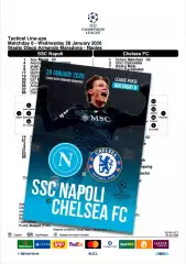 НАПОЛИ Италия - ЧЕЛСИ Лондон Англия 28 января 2026 ЛЧ ФАН 12 стр + офиц ТШ