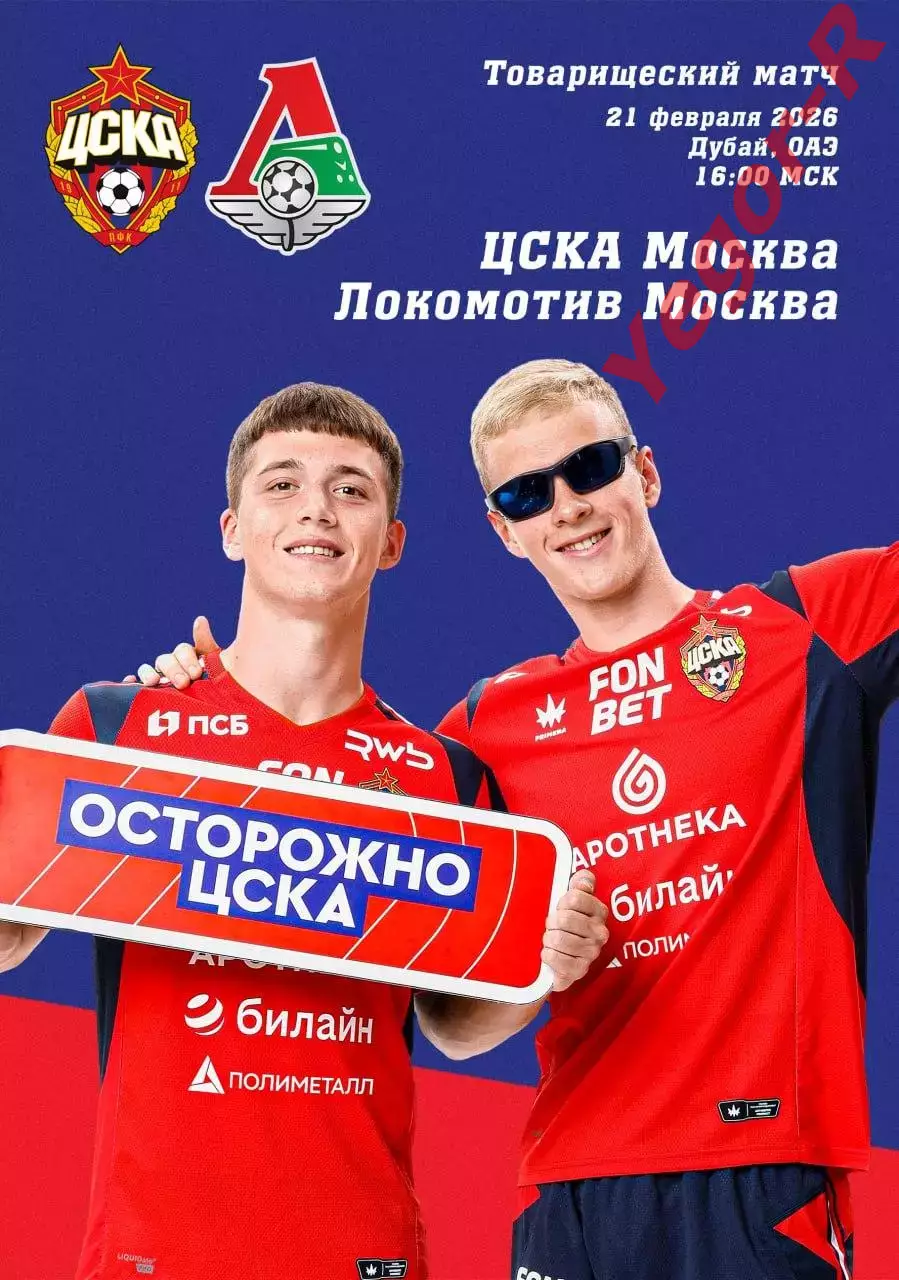 ЦСКА Москва Россия - ЛОКОМОТИВ Москва 21 февраля 2026 ТМ ФАН вид ЦСКА