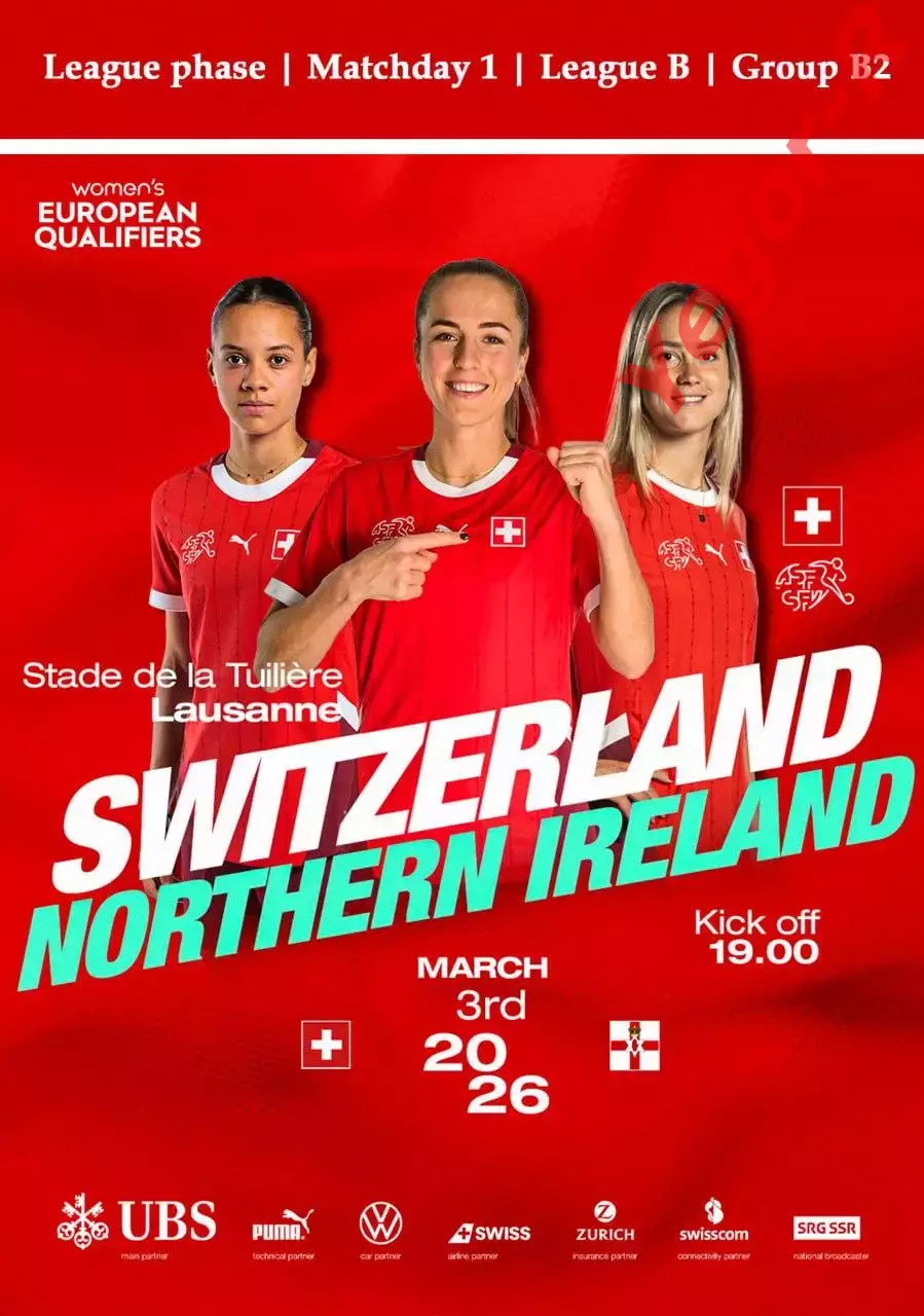 ШВЕЙЦАРИЯ - СЕВЕРНАЯ ИРЛАНДИЯ 3 марта 2026 отб. ЧМ ЖЕНЩИНЫ ФАН