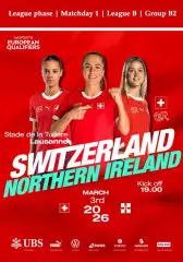 ШВЕЙЦАРИЯ - СЕВЕРНАЯ ИРЛАНДИЯ 3 марта 2026 отб. ЧМ ЖЕНЩИНЫ ФАН