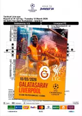 ГАЛАТАСАРАЙ Турция - ЛИВЕРПУЛЬ Англия 10 марта 2026 ЛЧ ФАН 12 стр + офиц ТШ
