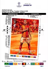 ГАЛАТАСАРАЙ Турция - ЛИВЕРПУЛЬ Англия 10 марта 2026 ЛЧ ФАН 16 стр + офиц ТШ