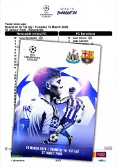 НЬЮКАСЛ ЮНАЙТЕД Англия - БАРСЕЛОНА Испания 10 марта 2026 ЛЧ ФАН 12 стр + офиц ТШ