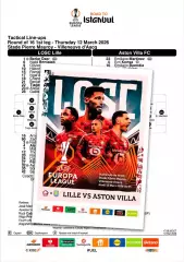 ЛИЛЛЬ Франция - АСТОН ВИЛЛА Англия 12 марта 2026 ЛЕ ФАН 12 стр + офиц ТШ