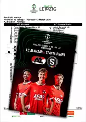 АЗ Алкмаар Нидерланды - СПАРТА Прага Чехия 12 марта 2026 ЛК ФАН 12 стр + офиц ТШ