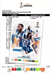 ПОРТО Португалия НОТТИНГЕМ ФОРЕСТ Англия 9 апреля 2026 ЛЕ ПОРТ ФАН 16с + офиц ТШ