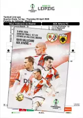 РАЙО ВАЛЬЕКАНО Испания - АЕК Афины Греция 9 апреля 2026 ЛК ФАН 12 стр + офиц ТШ