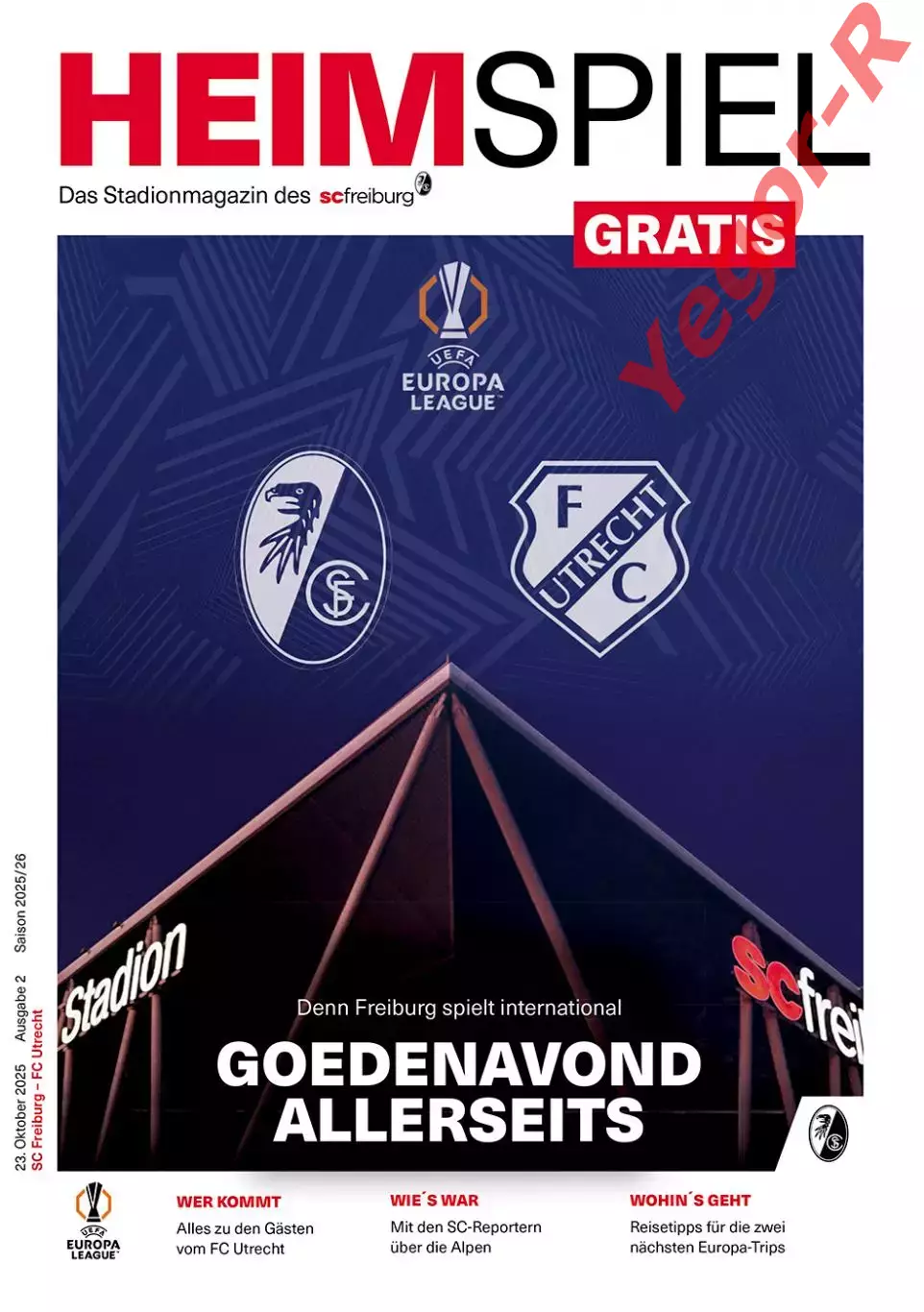 ФРАЙБУРГ Германия - УТРЕХТ Нидерланды 22 октября 2025 ЛЕ ОФИЦИАЛЬНАЯ