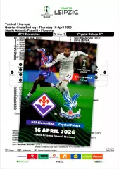 ФИОРЕНТИНА Италия - КРИСТАЛ ПЭЛАС Англия 16 апреля 2026 ЛК ФАН 12 стр + офиц ТШ