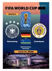 №9 ГЕРМАНИЯ - КЮРАСАО 14 июня 2026 Чемпионат Мира ФИФА ФАН программа