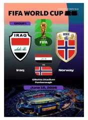 №18 ИРАК - НОРВЕГИЯ 16 июня 2026 Чемпионат Мира ФИФА ФАН программа
