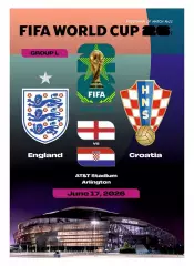 №22 АНГЛИЯ - ХОРВАТИЯ 17 июня 2026 Чемпионат Мира ФИФА ФАН программа
