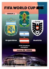 №41 АРГЕНТИНА - АВСТРИЯ 22 июня 2026 Чемпионат Мира ФИФА ФАН программа