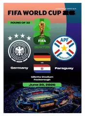 №74 ГЕРМАНИЯ ПАРАГВАЙ 29 июня 2026 1/16 финала Чемпионат Мира ФИФА ФАН программа