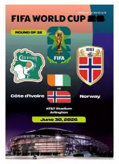 №78 КОТ Д ИВУАР - НОРВЕГИЯ 30 июня 2026 1/16 финала Чемпионат Мира ФИФА ФАН прог