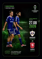 КАРАБАХ Азербайджан - ТВЕНТЕ Энсхеде Нидерланды 27 августа 2026 ЛК ФАН